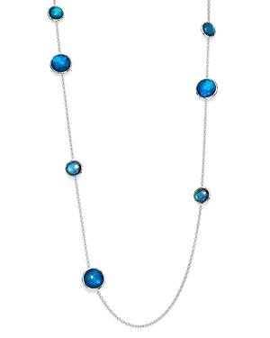 Ippolita Sterling Silver Wonderland Mother-of-pearl Doublet In Blue Moon Station Necklace, 40