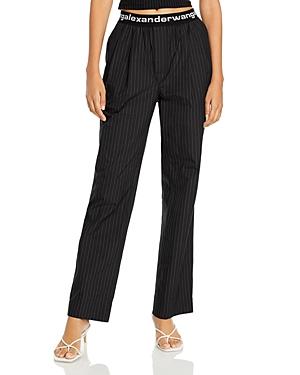 Alexanderwang.t Pleated Logo Waist Pants