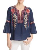 Johnny Was Collection Veronica Embroidered Peasant Top