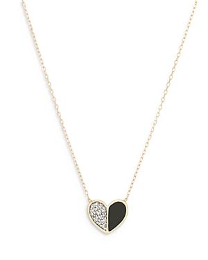 Adina Reyter 14k Yellow Gold Diamond Half And Half Heart Pendant Necklace, 16
