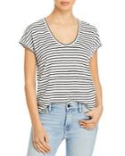 Frame Striped Organic Linen Easy Tee