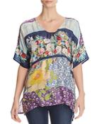 Johnny Was Golding Mixed-print Top