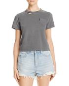 Sjyp Distressed Cropped Tee