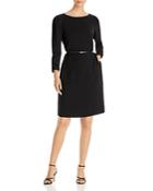 Lafayette 148 New York Romilly Finesse Crepe Belted Dress