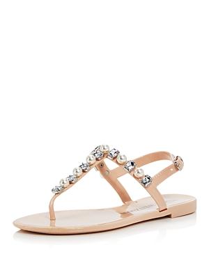 Stuart Weitzman Women's Goldie Crystal Embellished Jelly Sandals