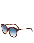 Tom Ford Janina Round Sunglasses, 53mm