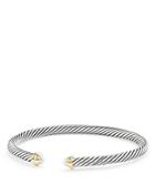 David Yurman Cable Kids Birthstone Bracelet With Cultured Freshwater Pearls & 14k Gold