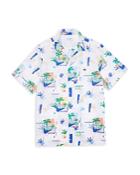 Lacoste Printed Cotton Voile Hawaiian Shirt