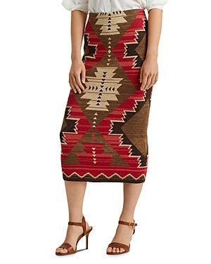 Lauren Ralph Lauren Woven Straight Midi Skirt