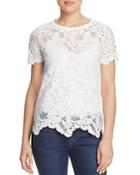 Three Dots Abstract Lace Top