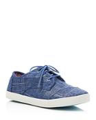 Toms Women's Paseo Metallic Linen Lace Up Sneakers
