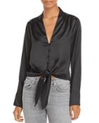 Aqua Tie Front Blouse - 100% Exclusive