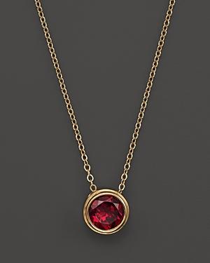 Rhodolite Garnet Bezel Set Pendant Necklace In 14k Yellow Gold, 17 - 100% Exclusive