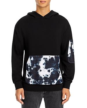 Karl Lagerfeld Paris Pullover Hoodie With Tie Dye Pockets