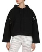 The Kooples Safety Pin-detail Cotton Hoodie