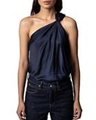 Zadig & Voltaire Tiki Satin Asymmetric Top