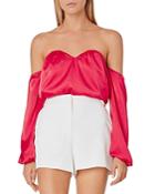 Milly Off The Shoulder Sweetheart Neck Top