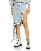 Alexanderwang.t Distressed Asymmetric Denim Skirt