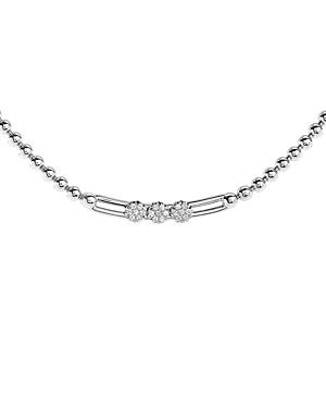 Hulchi Belluni 18k White Gold Tresore Diamond Pendant Necklace, 16