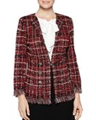 Misook Plaid Tweed Knit Jacket
