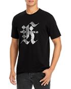 Karl Lagerfeld Paris Distressed Foil Gothic Logo Tee