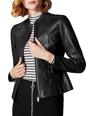 Karen Millen Zip-front Leather Jacket