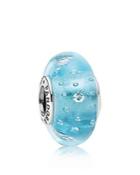 Pandora Charm - Murano Glass, Sterling Silver & Cubic Zirconia Blue Effervescence