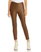 Vince Cropped Leather Pull-on Pants