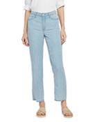 Nydj Petite Relaxed Straight Ankle Jeans In Sumstripes