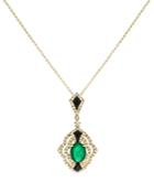 Bloomingdale's Emerald & Diamond Statement Pendant Necklace In 14k Yellow Gold, 18 - 100% Exclusive