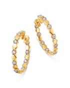 Bloomingdale's Diamond Inside Out Hoop Earrings In 14k Yellow Gold, 0.60 Ct. T.w. - 100% Exclusive