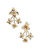 Baublebar Blossom Imitation Pearl Flower Drop Earrings In Gold Tone