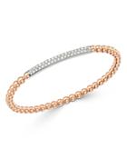 Bloomingdale's Diamond Bar Beaded Stretch Bracelet In 14k Rose Gold & 14k White Gold, 0.50 Ct. Tw. - 100% Exclusive