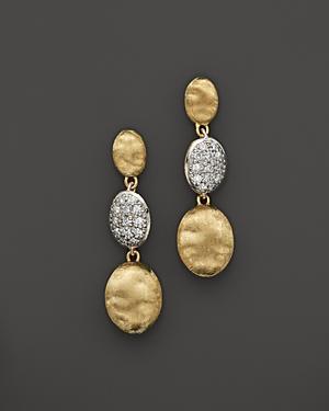 Marco Bicego Diamond Siviglia Earrings In 18k Yellow Gold