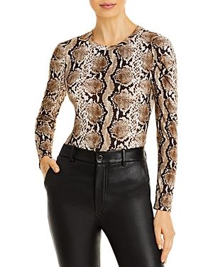 Aqua Snake Print Puff Sleeve Bodysuit - 100% Exclusive