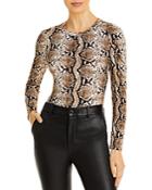 Aqua Snake Print Puff Sleeve Bodysuit - 100% Exclusive