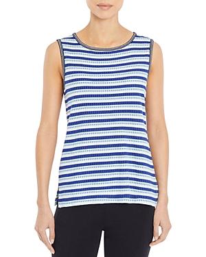 Misook Textured Striped Knit Tank Top