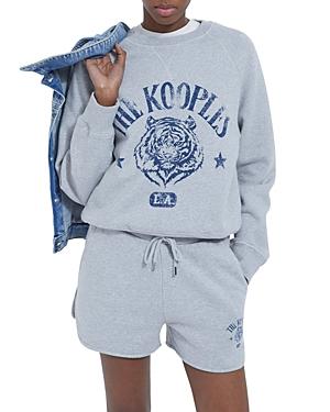 The Kooples Cotton Tiger Graphic Logo Sweatshirt