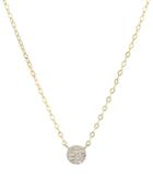 Bloomingdale's Diamond Disc Pendant Necklace In Gold-plated Sterling Silver & Sterling Silver, 15.5 - 100% Exclusive