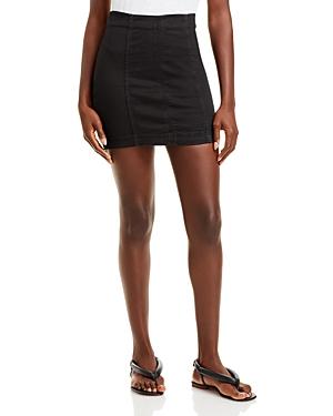 Free People Modern Femme Denim Mini Skirt In Black