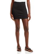 Free People Modern Femme Denim Mini Skirt In Black