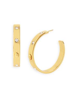 Kurt Geiger London Eagle & Crystal Studded Hoop Earrings