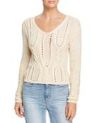 Sadie & Sage Mixed-knit Sweater