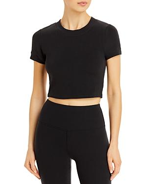 Alo Yoga Sierra Waffle Knit Cropped Tee