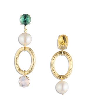 Dannijo Coup Mismatched Drop Earrings