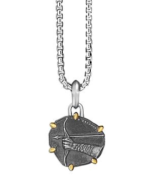 David Yurman Sterling Silver & 18k Yellow Gold Zodiac Sagittarius Amulet Enhancer
