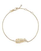 Diamond Feather Bracelet In 14k Yellow Gold, .12 Ct. T.w. - 100% Exclusive