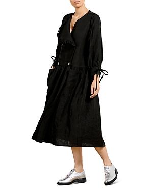 Ted Baker Double-breasted Linen Midi Dress