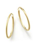 14k Yellow Gold Oval Hoop Earrings - 100% Exclusive