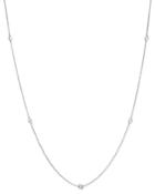 Aerodiamonds 18k White Gold Orbit Diamond Five Stone Station Necklace, 18